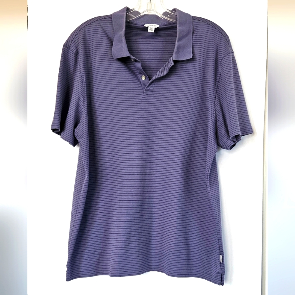Calvin Klein Mens Striped Polo Shirt Size‎ XL